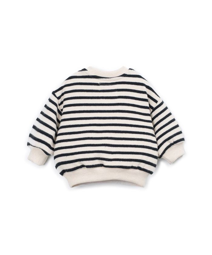 black and white striped sweatshirt