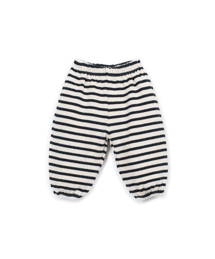 black and white striped sweatpants