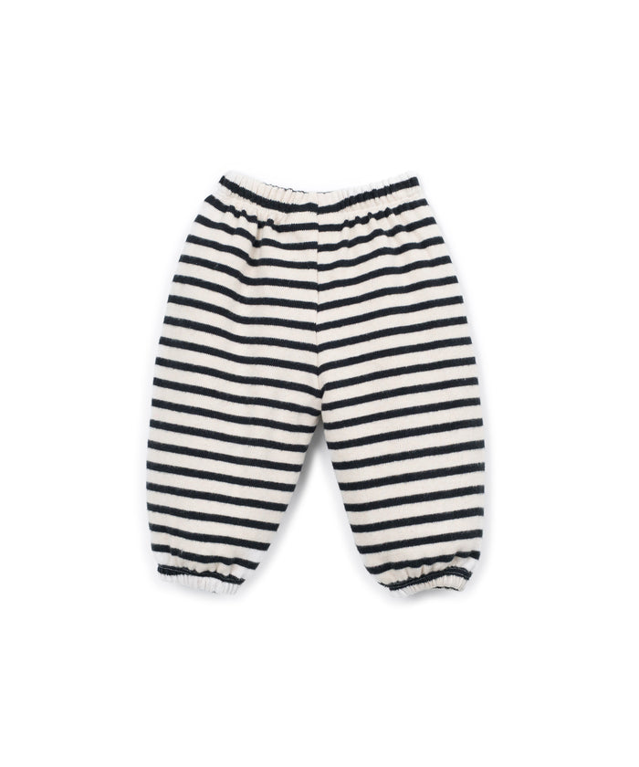 black and white striped sweatpants
