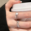 Stylish Double-layer Star Zircon Ring For Women