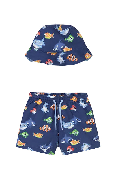 Swim Trunks & Hat Set