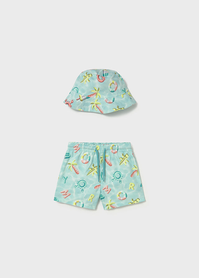 Swim Trunks & Hat Set