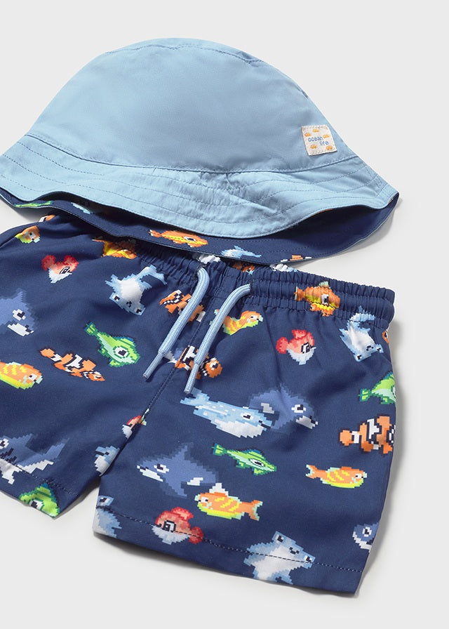 Swim Trunks & Hat Set