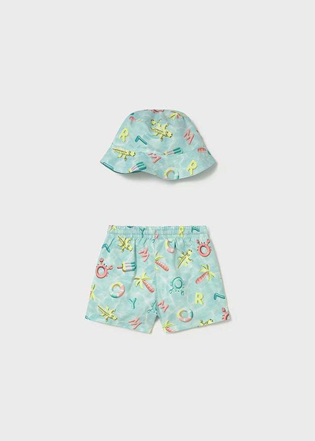 Swim Trunks & Hat Set