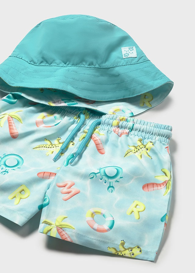 Swim Trunks & Hat Set
