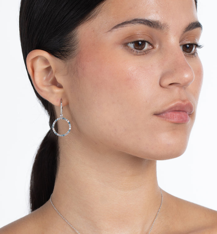 Swiss Blue Topaz Earrings- Final Sale
