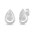 Tear Drop Diamond Earrings