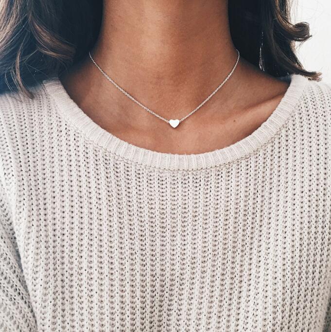 The Acacia Heart Pendant – Dainty Office-Chic Cross Chain Necklace