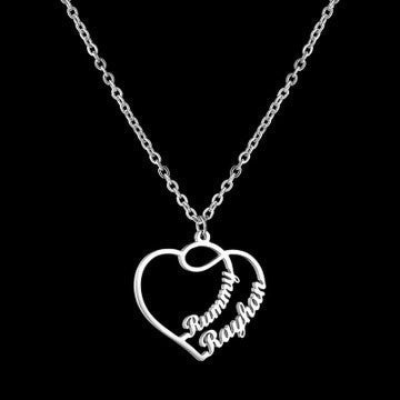The Eternal Bond – Custom Two-Name Intertwined Heart Necklace