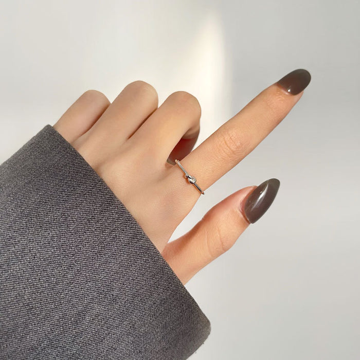 The "Eternal Knot" Open Ring | 18K Gold Tone Geometric Statement Ring | Resizable Unisex Band