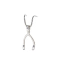 The Fortunate Arc – White Gold Plated Wishbone Necklace on Box Chain