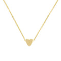 The Petite Heart Solitaire – Minimalist Link Chain in Gold & Silver
