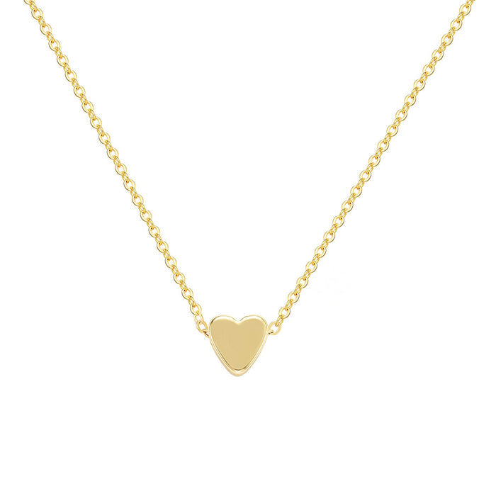The Petite Heart Solitaire – Minimalist Link Chain in Gold & Silver