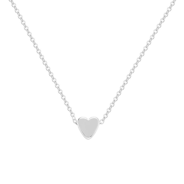 The Petite Heart Solitaire – Minimalist Link Chain in Gold & Silver