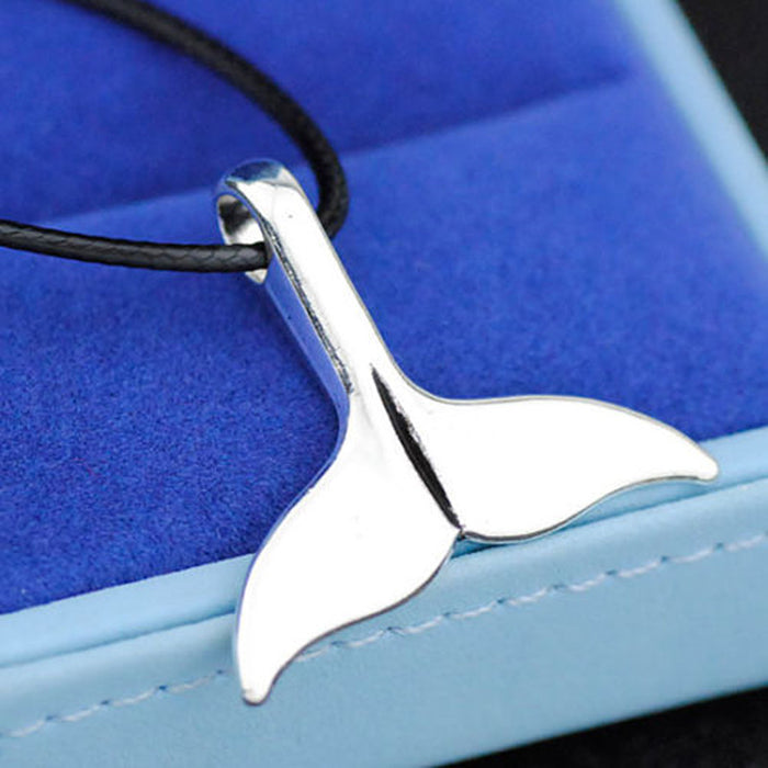 The Voyager Tail – Minimalist Ocean-Inspired Pendant on Braided Leather