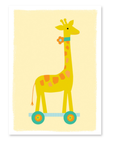 Toy Giraffe Baby Card