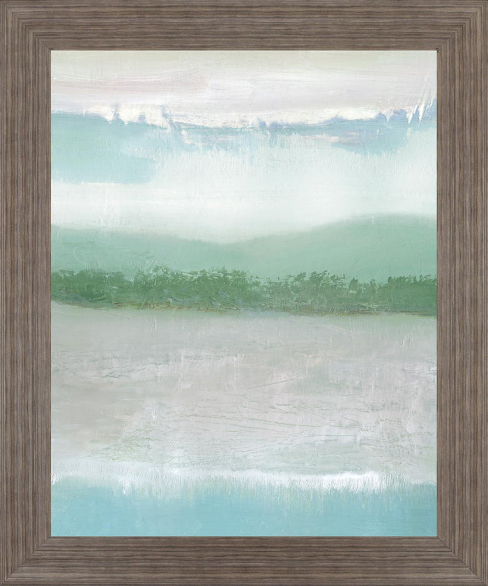 Tranquil Horizon - 28" x 34" Framed Wall Art - Green