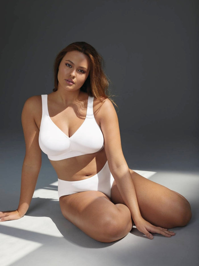 Twin Moulded Soft Bra - White