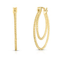 Twisted Rope Double Hoop Earrings