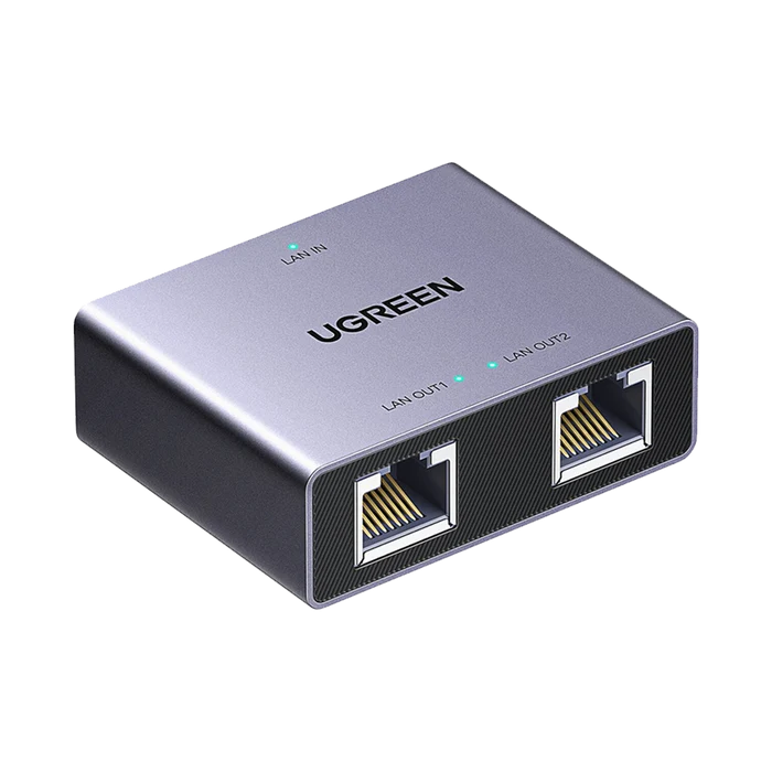 UGREEN 1-to-2 Gigabit Ethernet Splitter, 1000Mbps LAN Network Adapter