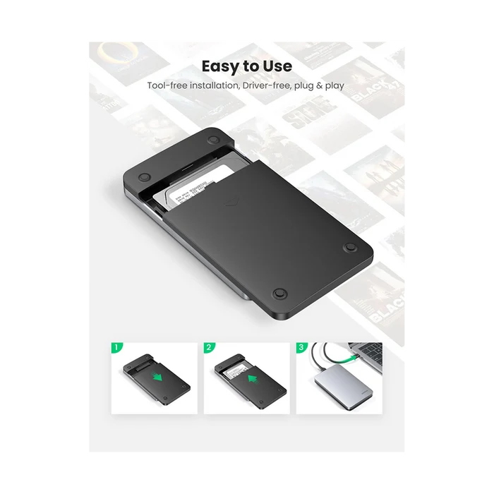 UGREEN CM300 USB-C 2.5" SATA External Drive Enclosure