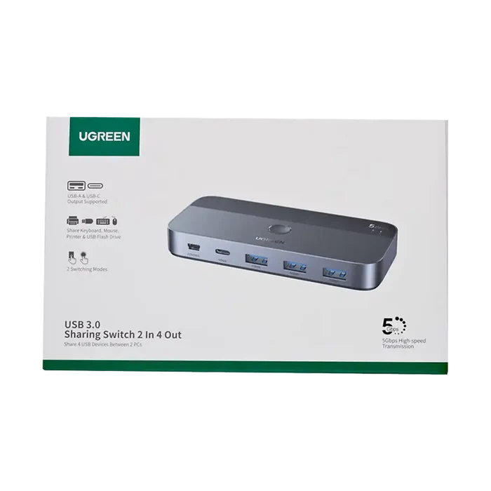 UGREEN Sharing Switch Box 2-in-4 Out