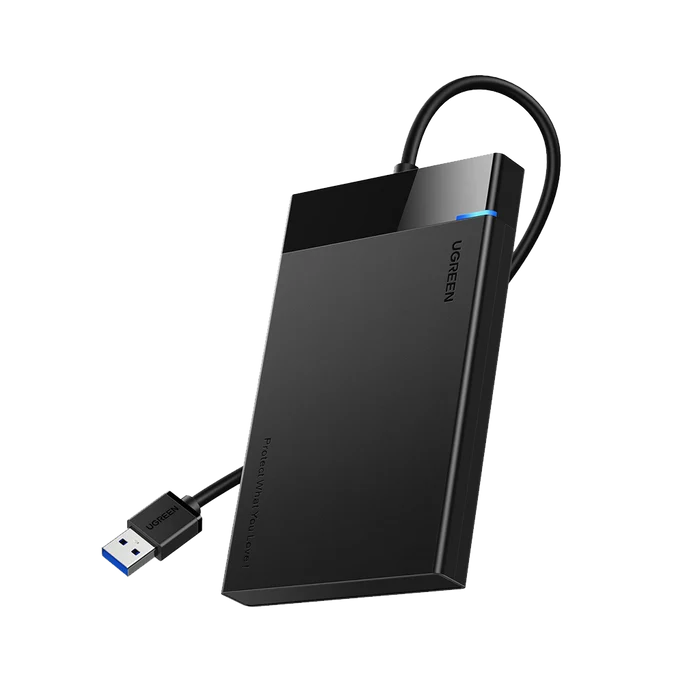 UGREEN USB 3.0 to 2.5” SATA Hard Drive Enclosure (Non-Detachable Cable)