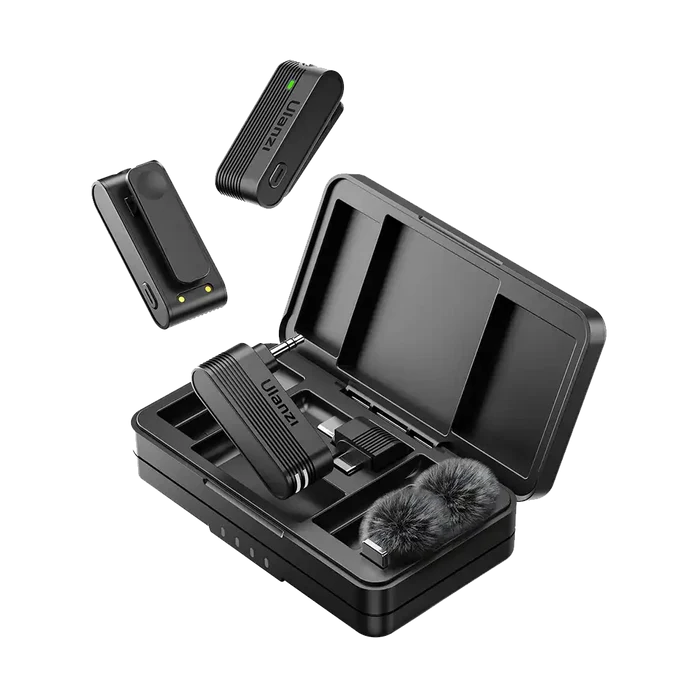 Ulanzi A100 2-Person Wireless Microphone System for Cameras and Mobile Devices (2.4 GHz)