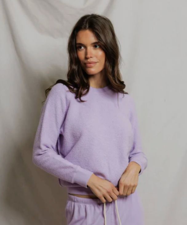 Ultraviolet Ziggy Reversed Fleece Sweatshirt - ZIGUV