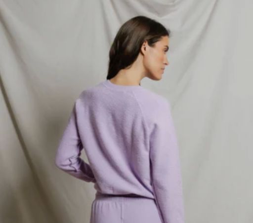 Ultraviolet Ziggy Reversed Fleece Sweatshirt - ZIGUV
