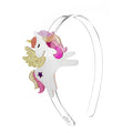 Unicorn Headband - Winged Coral Glitter