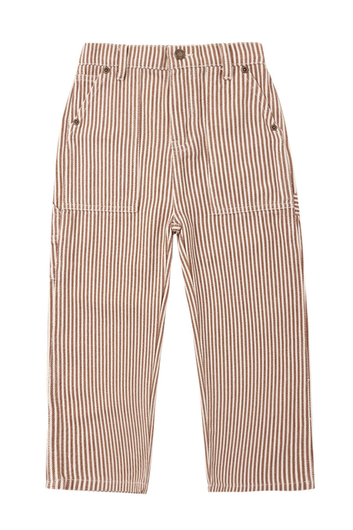Striped pants on a white background