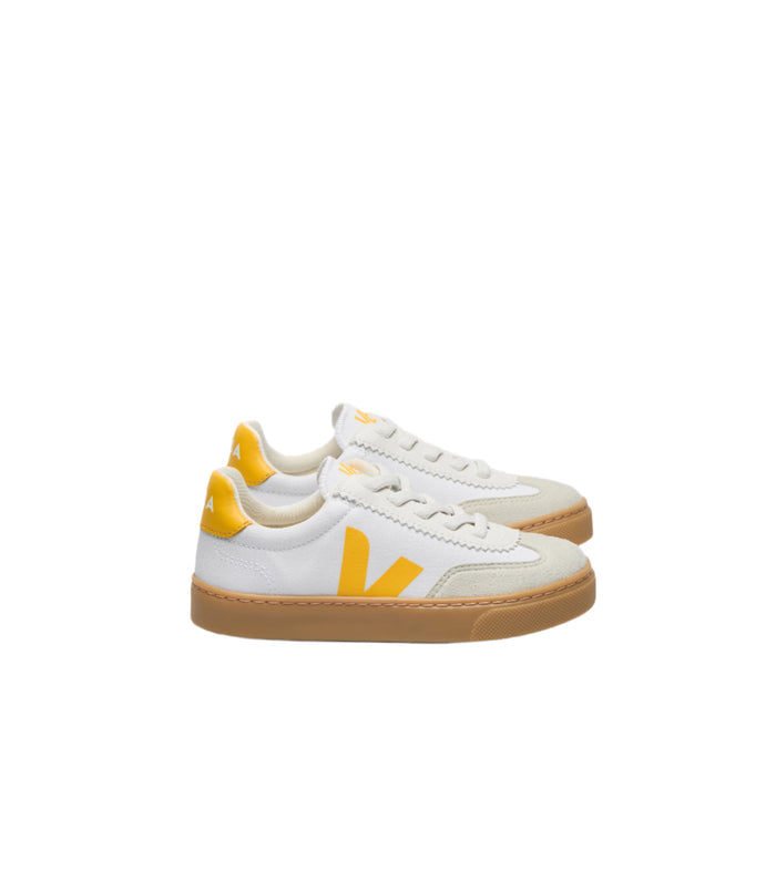 Veja Volley Canvas - White/Sunshine