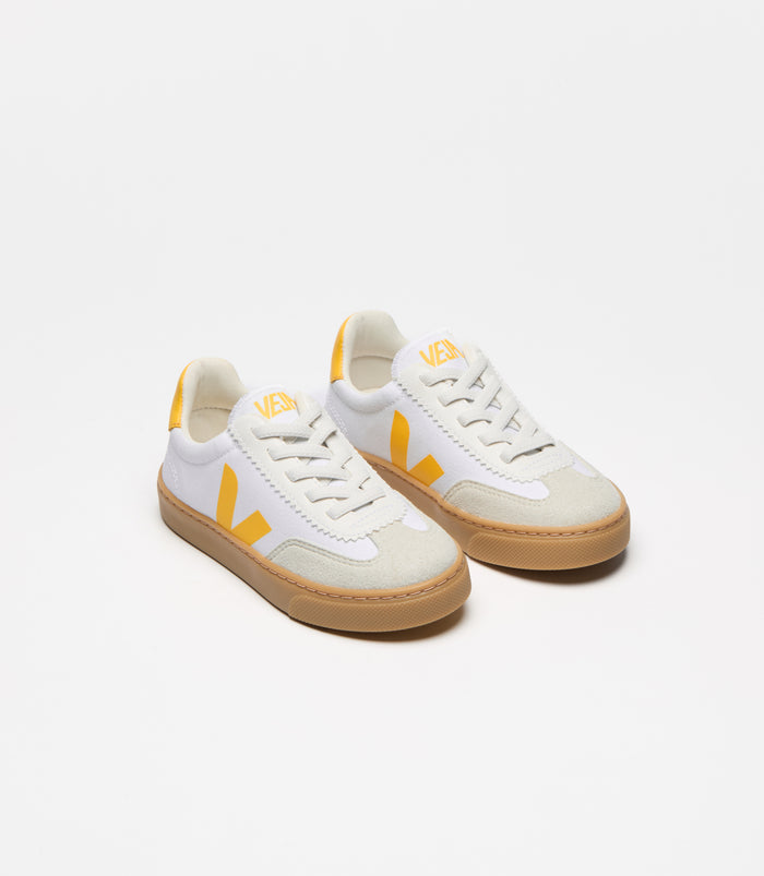 Veja Volley Canvas - White/Sunshine