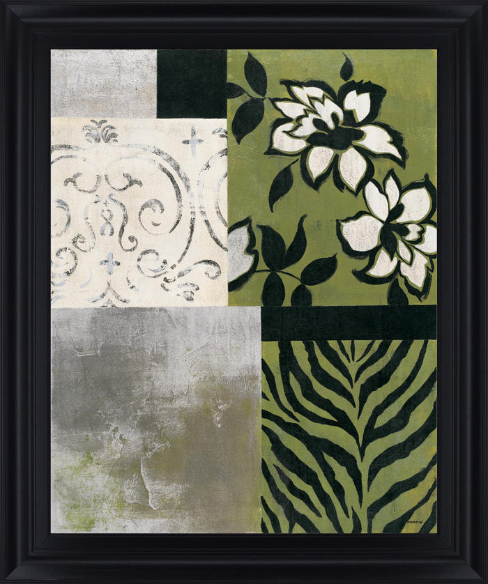 Verdant Mélange - 28" x 34" Framed Wall Art - Green
