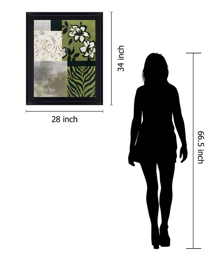 Verdant Mélange - 28" x 34" Framed Wall Art - Green