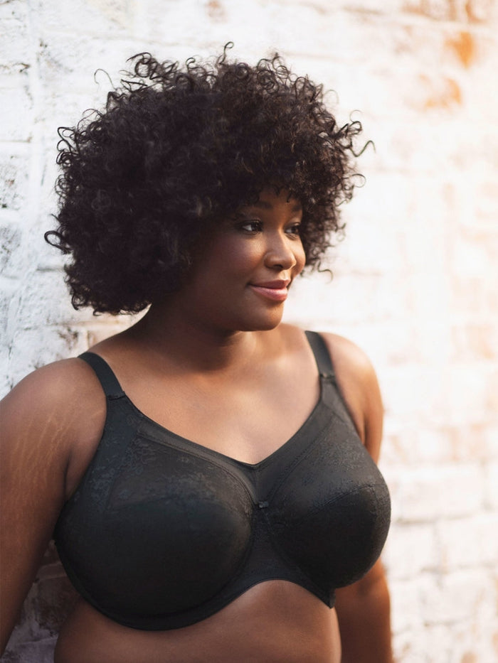 Verity Full Coverage Full Cup Bra - Black