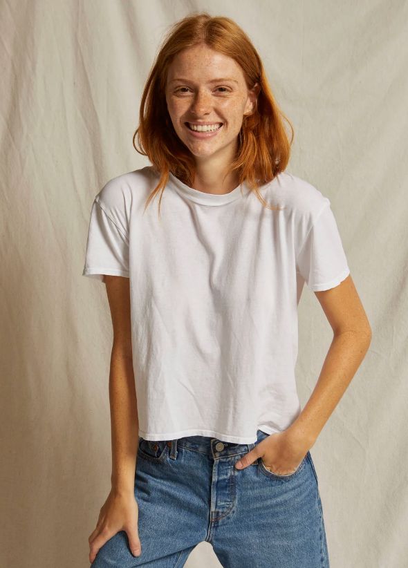 White Harley Crewneck Tee - HARWT