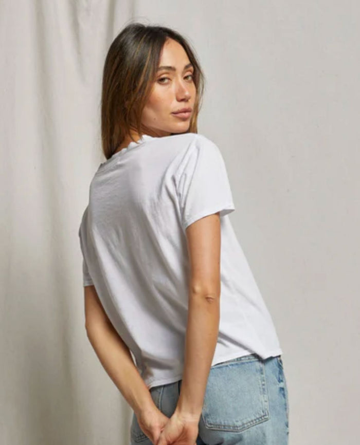 White Harley Crewneck Tee - HARWT