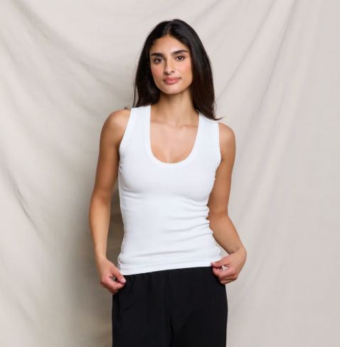 White Jordan Ribbed Tank - JORWT