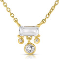 White Topaz Charm Necklace
