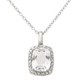 White Topaz & Diamond Necklace