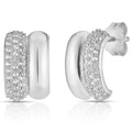 White Topaz Double Half Huggies