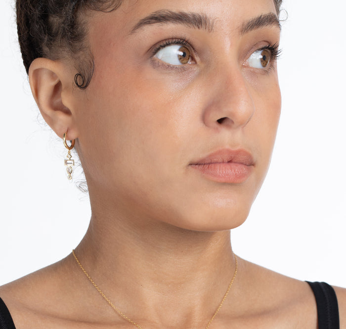 White Topaz Drop Earrings