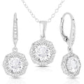 White Topaz Earrings & Necklace Set