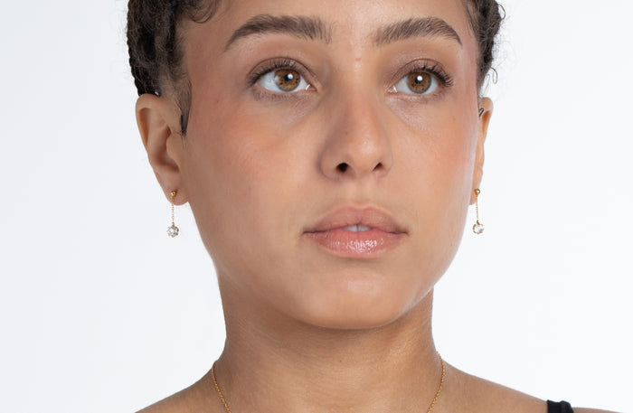 White Topaz Earrings
