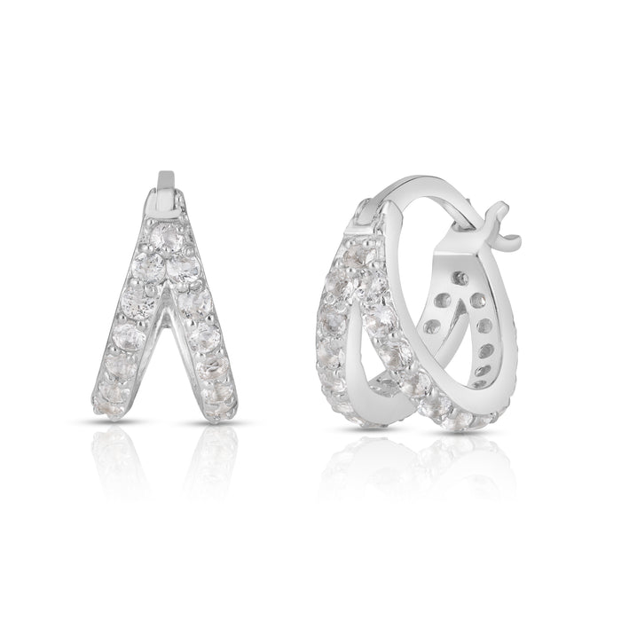 White Topaz Huggies