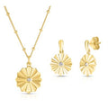 White Topaz Vermeil Earrings and Necklace Set