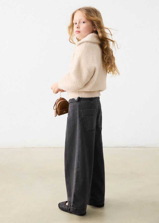 Wide Leg Denim Pants