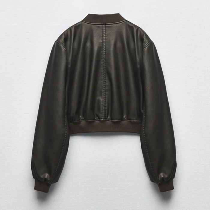 Women Black Sheepskin Shearling  Aviator A1 Bomber Leather Jacket